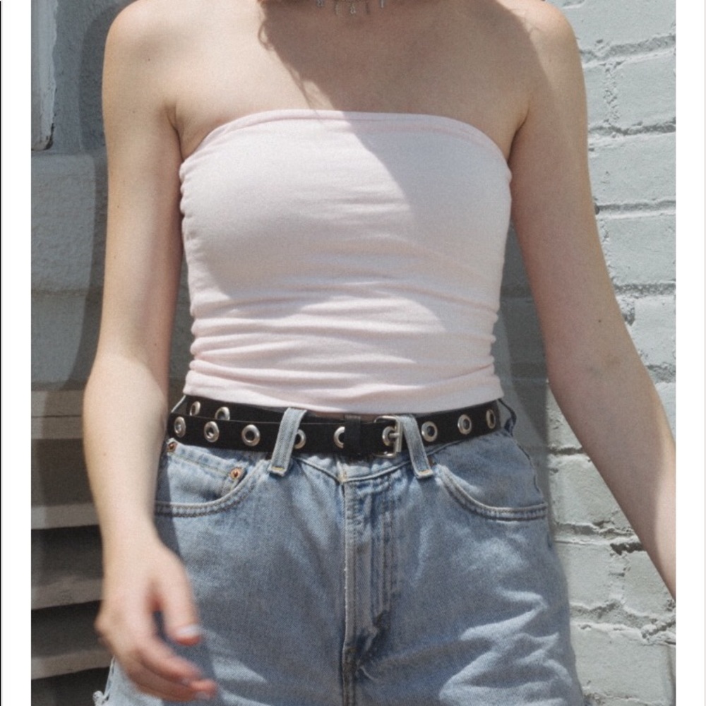 Brandy Melvile Light Pink Tube Top
